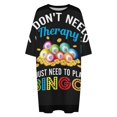 thumbnail image 4 of I Just Need To Play Bingo Sleepshirts For Sleeping Travels Loose Sleepdress Pajama Dress Soft Nightdress Sleepwear, 4 of 7