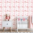 thumbnail image 3 of Pink Bow Peel and Stick Wallpaper Pink Floral Soft Pink White Blossoms Wall Mural 23.6in x 9.8ft Self Adhesive Removable Wall Paper Renter Friendly Wallpaper for Girls Women Bedroom, 3 of 8
