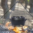 thumbnail image 2 of Pre-Seasoned Cast Iron Dutch Oven with Skillet Lid, Outdoor Camping Dutch Oven for Campfire, Fireplace Cooking, BBQ & Baking, 2 of 8
