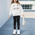 thumbnail image 2 of NOLDARES Infant Baby Girl 2pcs Winter Clothing Set Long Sleeve Crewneck Top and Pants Cute Outfits Clothes(White,5-6 Y), 2 of 4