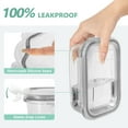 thumbnail image 3 of GPED 8 Pack Glass Meal Prep Containers, Food Storage Containers with Lids, Glass Lunch Boxes, Airtight Bento Boxes, for Microwave, Oven, Freezer and Dishwasher Safe, Gray, 3 of 7