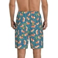 thumbnail image 3 of Kdxio Corgi with Flowers Print Mens Sleep Shorts Bottoms Soft Comfy Pajama Wear Pants with Drawstring Pockets, 3 of 7