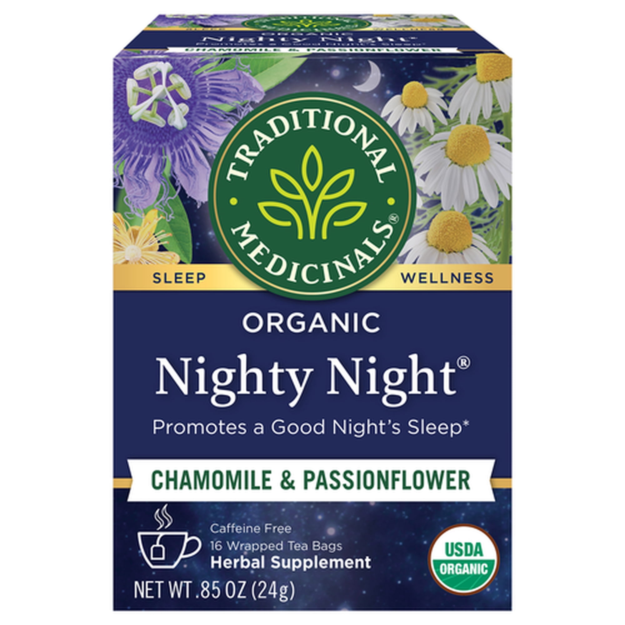 Traditional Medicinals Tea, Organic Nighty Night, Tea Bags, 16 Count