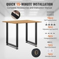 thumbnail image 6 of 28 Inch Adjustable Heavy Duty Square Steel Furniture Legs Set of 2 1000 lbs Max Load Quick Installation Black, 6 of 6