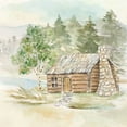 thumbnail image 2 of Coulter, Cynthia 26x26 White Modern Wood Framed Museum Art Print Titled - Woodland Reflections I-Log Cabin, 2 of 4