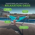 thumbnail image 2 of Vivere Double Sunbrella Hammock with Steel Stand and Carry Bag, 9 Foot, Aruba, 2 of 7