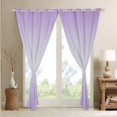 thumbnail image 4 of Lilac and Greyish 30%-50% Blackout Curtains for Bedroom, Light Purple Ombre Gradient Curtains & Drapes, Modern Minimalist Curtains Abstract Art Window Treatments 38Wx45L, 4 of 6