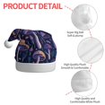thumbnail image 4 of Haiem Floral Hippie Mushrooms Pattern Santa Hat Confortable Velvet Christmas Hat for Christmas Party Favors Fit for Adults Men Women, 4 of 6