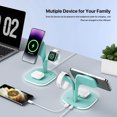 thumbnail image 4 of Tignapoo 5-in-1 Magnetic Wireless Charger with LED Light for Apple Devices, Fast Charging Station for Phone, Watch, and Earphones, Green, 4 of 6