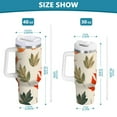 thumbnail image 6 of Yayeee 30oz Stainless Steel Tumbler with Straw and Handle Double-Wall Insulated Travel Water Bottle, Red Autumn Leaves, 6 of 8