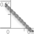 thumbnail image 4 of Solid 10K White Gold 1.7mm Diamond Cut Wheat Chain - 24", 4 of 8