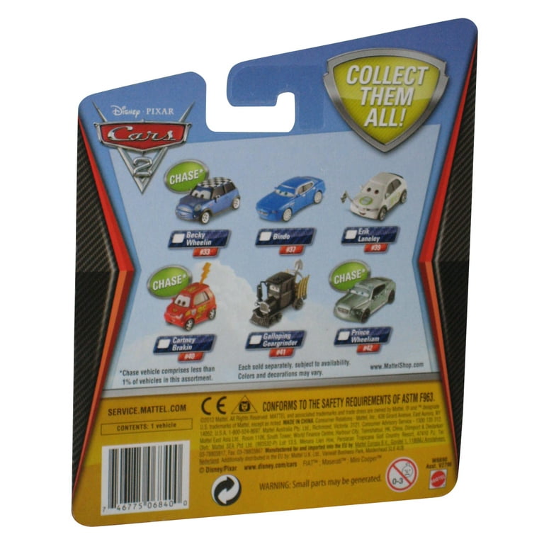 Disney Cars Cars 2 Main Series Prince Wheeliam 1:55 Diecast Car