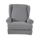 thumbnail image 1 of Funda elástica para sillón orejero, color liso, 2 piezas Gris, 1 of 8