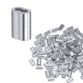 thumbnail image 1 of Uxcell 200-Pack Mangas de Crimpado de Aluminio, 1.5mm 1/16 Doble Manga Redonda para Cuerda de Alambre, 1 of 1