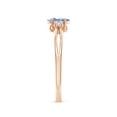 thumbnail image 3 of Angara Natural 0.45 Ct. Tanzanite with Diamond Classic Ring in 14K Rose Gold for Women (Ring Size: 12), 3 of 9
