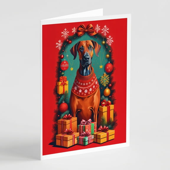 Rhodesian Ridgeback Holiday Christmas Greeting Cards Pack of 8 7 in x 5 in