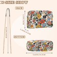 thumbnail image 4 of FORMRS Women Crossbody Purse with Chain Strap Vegan Leather Shoulder Handbag, Black Flowers Pattern, 4 of 7