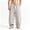 White, variant on Men's Cotton Linen Drawstring Harem Pants Plus Size Casual Elastic Waist Lightweight Trouser Hippie Summer Beach Pants