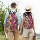 thumbnail image 4 of Disketp Colorful Bananas print Canvas Backpack Lightweight Travel Daypack Student Rucksack Laptop Backpack-Small, 4 of 5