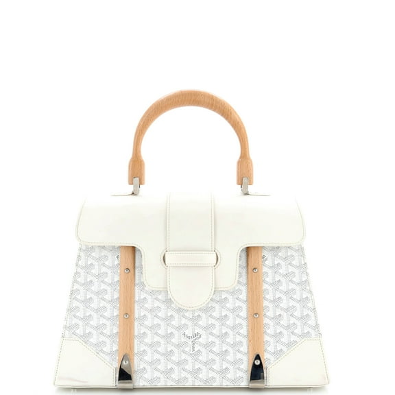 Pre-Owned Saigon Top Handle Bag Coated Canvas with Leather MM By Rebag