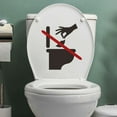 thumbnail image 4 of No Toilet Paper in Toilet Sign – 30x30cm Removable Bathroom Wall Sticker, Reusable Waterproof Toilet Warning Decal, Transparent PVC, Black Text, 4 of 8