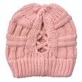thumbnail image 3 of BEIPEGIN 2 Pack Ponytail Hat Messy Bun Beanie for Women Warm Trendy Soft Stretch Criss Cross Hat for Women Knit Hats for Women Winter Cute Winter Hats for Women, 3 of 5