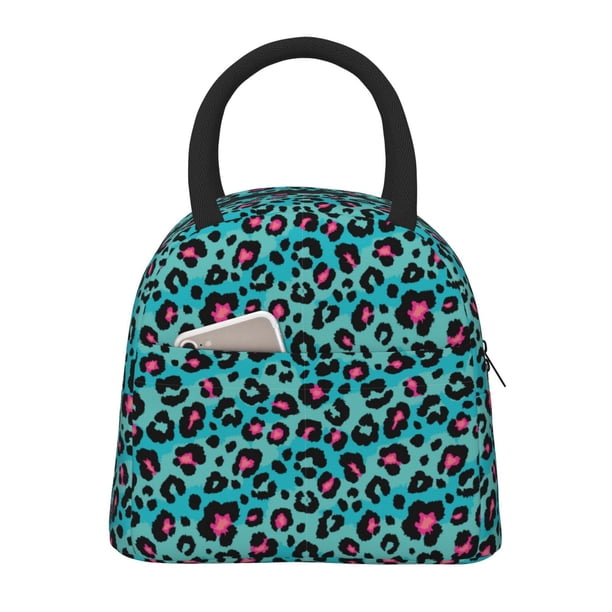 Balery Leopard 1 Bolsa de Almuerzo para Mujeres, Caja de Almuerzo, Bolsa de Almuerzo Pequeña Impermeable, Tote de Almuerzo Reutilizable con Gran Capacidad