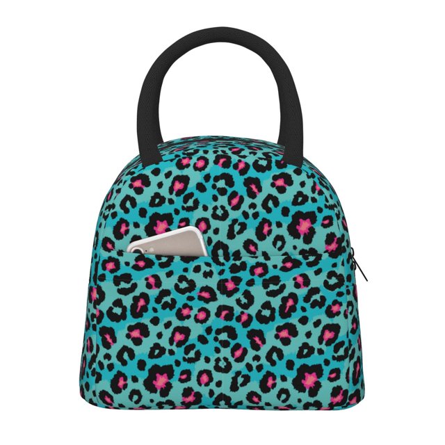 Balery Leopard 1 Bolsa de Almuerzo para Mujeres, Caja de Almuerzo, Bolsa de Almuerzo Pequeña Impermeable, Tote de Almuerzo Reutilizable con Gran Capacidad