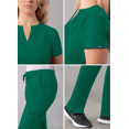 thumbnail image 4 of Adar Addition Go-Higher Scrub Set For Women - Notched V-Neck Scrub Top & Skinny Cargo Scrub Pants, 4 of 7