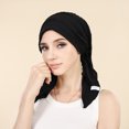 thumbnail image 5 of Dalrosia Women Pre-Tied Beanie Headwear Turban Beanie Caps Head Wrap Headscarf for Women Sleep Hair Cover Hat, 5 of 5
