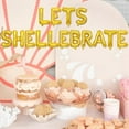 thumbnail image 5 of Shell Themed Party Decoration, Gold Let's Shellebrate Foil Balloon Banner with Purple Shell Balloon for Bridal Shower and Birthday Party Decoration Supplies, 5 of 7