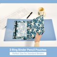 thumbnail image 5 of 2 Pack Pencil Bag 9.84x6.1 Inch 3-Ring Page Turning Folder Zipper Pencil Case Pencil Bag Page Turning File Bag Blue Starfish, 5 of 6