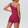 thumbnail image 5 of 2 Piece Outfits Summer,Womens Workout Sets Summer One Shoulder Athletic Tops Matching Shorts 2 Piece Gym Yoga Active Outfits 2026, 5 of 6