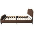 thumbnail image 3 of Waytrim 4-Piece Country Wood Queen Platform Bed Brown, 3 of 8