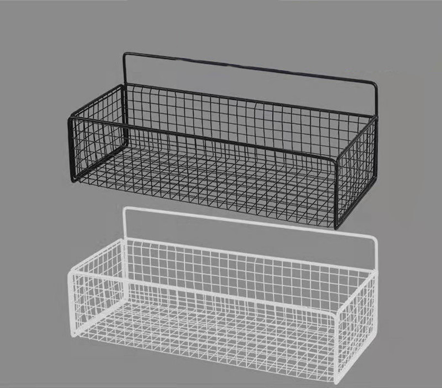 Wallmount Metal Storage Basket Tray Decorative Organizer for Hanging