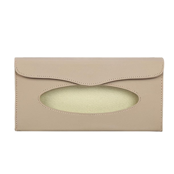 Soporte Para Visera De Coche, Servilletero Para Visera, Caja De Pañuelos De Cuero Pu, Caja De Pañuelos Para Asiento Trasero, Monedero, Estuche Protector Para Coche Moyic VI012143-01