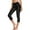 Black, variant on Sociala Women's High Waisted Swim Bottoms Capris Legging Sport Swimming Pants UPF 50+