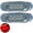 2x Red (Clear Lens), variant on 6.5" Inch Amber LED Side Marker Lights Clearance Chrome Base Bezel 2x Amber Lens