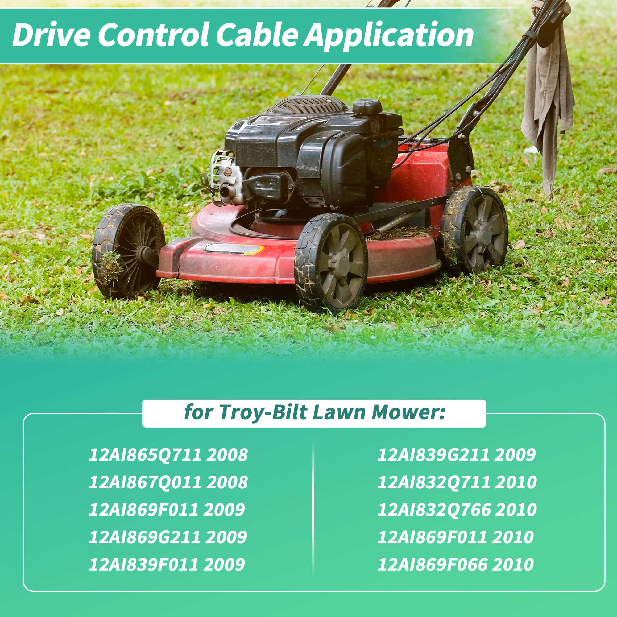Unique Bargains Drive Control Cable for Troy-Bilt Lawn Mower 746-04440/12AI832Q724