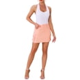 thumbnail image 2 of Falda Casual Cargo de Mezcla de Algodón con Stretch de Denim Mini para Mujeres INSPIRE CHIC M Rosa, 2 of 6