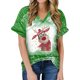 thumbnail image 1 of Puntoco Mujeres Casual Loose Christmas Elk Cuello en V Camisetas de manga corta Hombres Mujeres tops Puntoco Puntoco-8756, 1 of 6