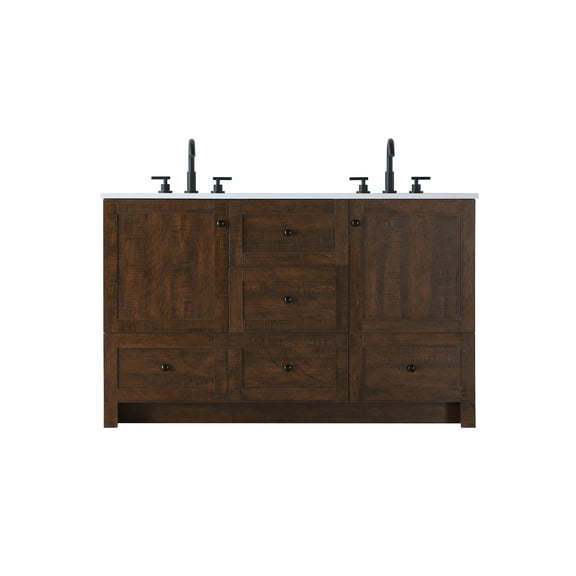 Elegant Lighting Vf2854d Soma 54" Free Standing Double Basin Vanity Set - Expresso