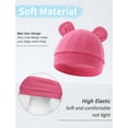 thumbnail image 3 of FEOYA Baby Girl Hospital Cap Newborn Cotton Hat Mittens Infant Bear Ears Baby Boy Beanie Caps Preemie No Scratch Mittens Preemie Hat Mitten Sock Set 4 Pack for 0-6 Months(Pink White Purple Red), 3 of 7