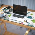 thumbnail image 3 of Long Mouse Pads for Desk,White Dinosaurs Clouds Leaves Pattern Desk Mats on Top Of Desks, Desk Mouse Pad Extra Large with 3mm Non-Slip Base and Stitched Edge for Gaming,Office,Work,Home 35.4"x15.7", 3 of 6