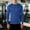 #377-Blue, variant on Men's Solid Color Long Sleeve Round Neck Tight Fit Base Layer Top Mesh Breathable Stretchy Fitness Cycling Shirt White Gifts for Father 1X