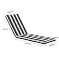 thumbnail image 3 of Hassch Chaise Lounge Cushion Set of 2, Outside Chair Comfortable Cushion for Patio Furniture, Weather Resistant for Lawn, Poolside (White&Black), 3 of 7