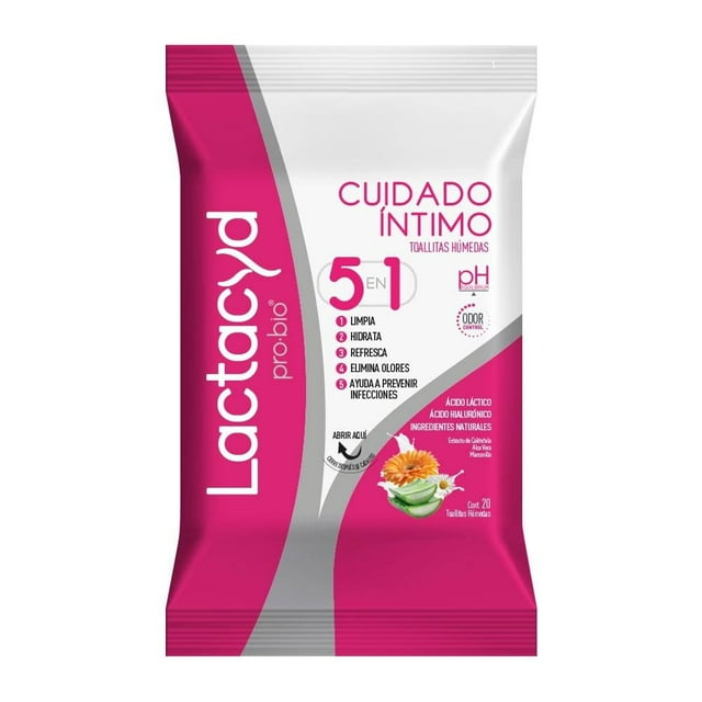 Toallitas íntimas Lactacyd Femeninas 1 paquete con 20 toallitas