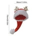 thumbnail image 3 of Adorno de sombrero de Navidad | Casca de Papá Noel de poliéster suave negro/rojo 29,5"x11,8" | Accesorio de decoración festiva cálido y cómodo | Bola peluda | Regalo para fiesta navideña | Tamaño, 3 of 6