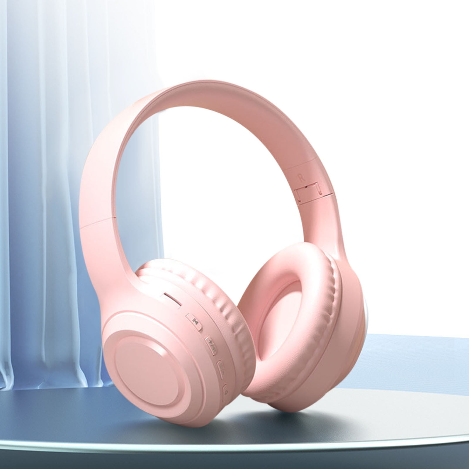 LACKUST Gradient Noise-Cancelling Bluetooth Headsets,Clearance Noise Cancelling Bluetooth Headphones for Kids,Superior Battery Life,Remote Control,Pink
