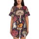 thumbnail image 1 of Balery Forest Wild Mushroom Conjunto de Pijama para Mujer con Estampado, Dos Piezas de Manga Corta y Shorts, Ropa de Dormir Suave con Cuello Redondo y Bolsillos-3X-Large, 1 of 6